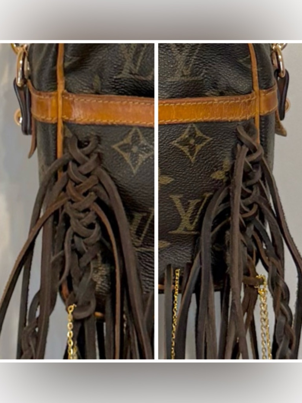 Authentic Louis Vuitton Vintage Compiegne Custom Fringed Crossbody with COA - Picture 6 of 15